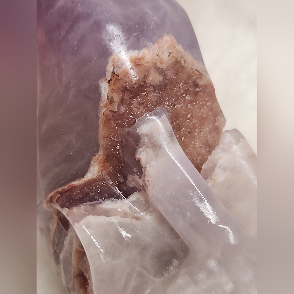 🌙✨ Unique Druzy Amethyst Bastet Sphinx Cat Crystal ✨🌙 - Picture 5 of 9